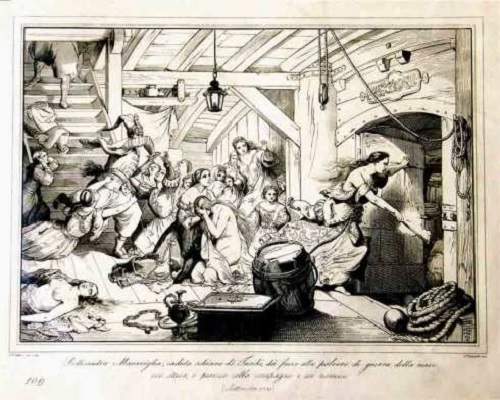 Η θυσία της Βελισάνδρας, Σχέδιο 18ου αιώνα. Η Μαρία Συγκλητική (Αρνάλδα, Ρενάλδα, Βελισάνδρα)